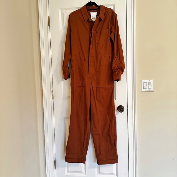 Long SleeveTerracotta Jumpsuit in size Medium - Picture 2 of 15